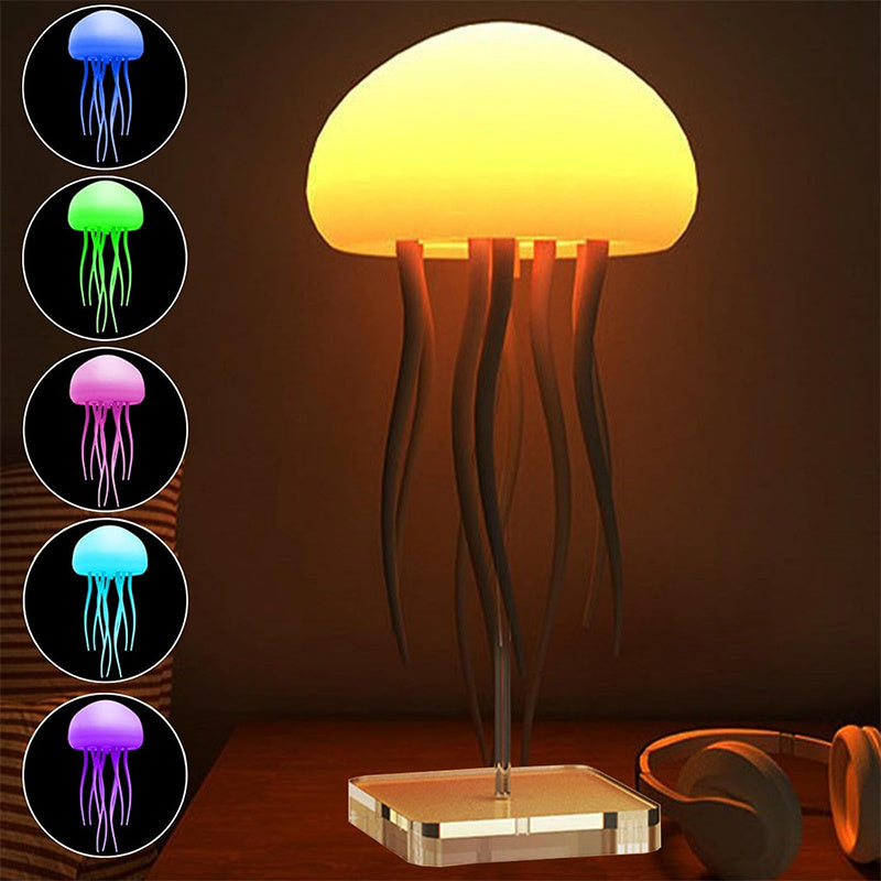 Jellyfish Mood Lamp front view showing floating jellyfish inside