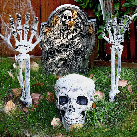 Halloween skeleton decoration set for haunted house front yard
