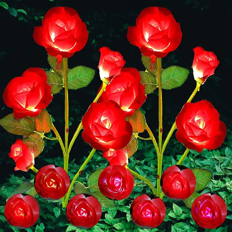 Color-Changing Solar Garden Roses perfect for backyard decoration