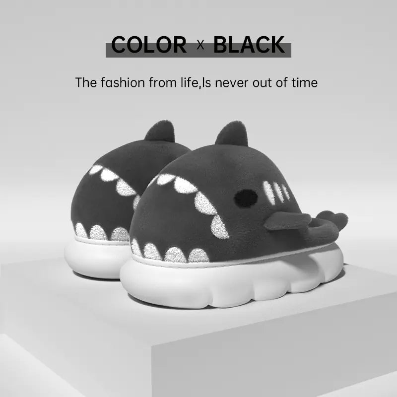 Warm Winter Shark Slippers for Home Use