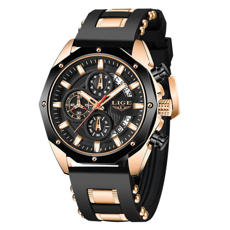 Top Luxurious Quartz Men Silicone Watch – Top Silicone Strap Stylish Wristwatch