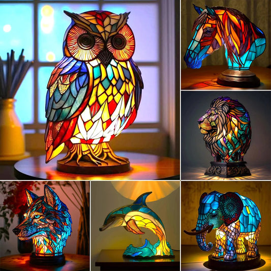 3D animal desk lamp featuring owl design