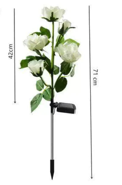 Color-Changing Solar Garden Roses weather-resistant and durable
