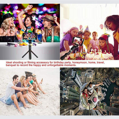 Bluetooth selfie stick for mobile ideal for capturing unforgettable moments at parties and events.