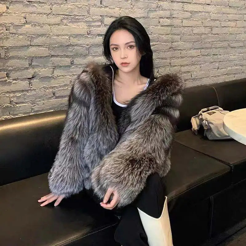 Korean Style Women's New Fur Coat