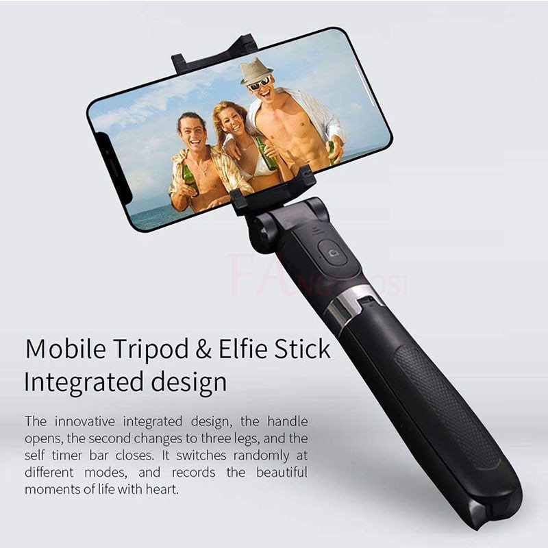 Bluetooth selfie stick for mobile tripod setup on table