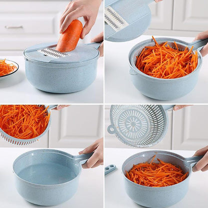 8 in 1 vegetable slicer grating carrots and onions