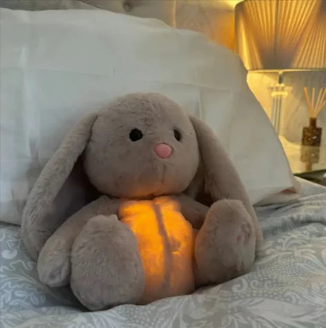 Breathing Bunny Plush Toy front view showing soft, cuddly design