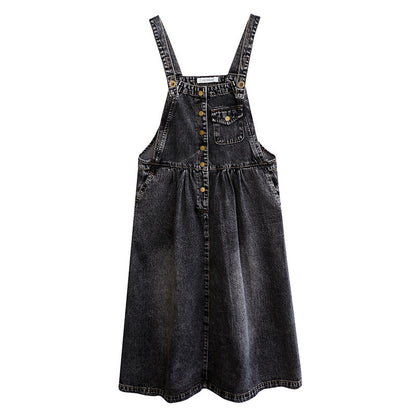 Denim Suspender Skirt Dress Denim Skirt