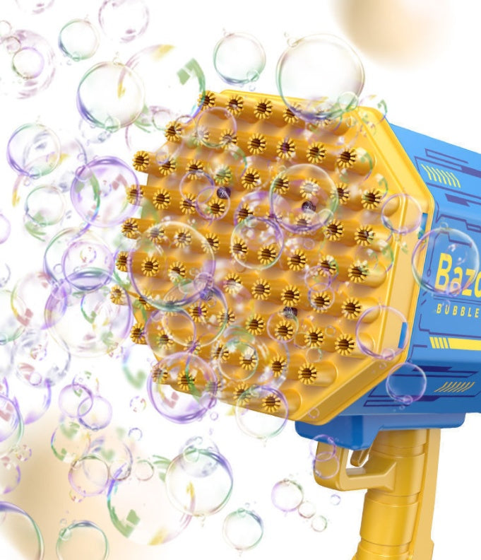 bubble gun toy for kids automatic 69 holes close-up