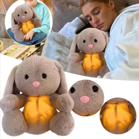 Breathing Bunny Plush Toy front view showing soft, cuddly design